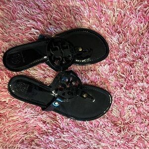 Tory Burch black sandals flip flops
